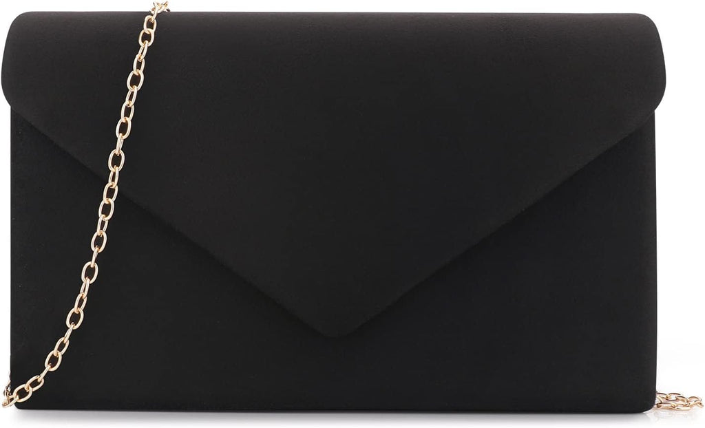 Clutch Purse for Women Evening Bags Handbags for Wedding Party Cocktail Prom Faux Suede Crossbody Shoulder Bag