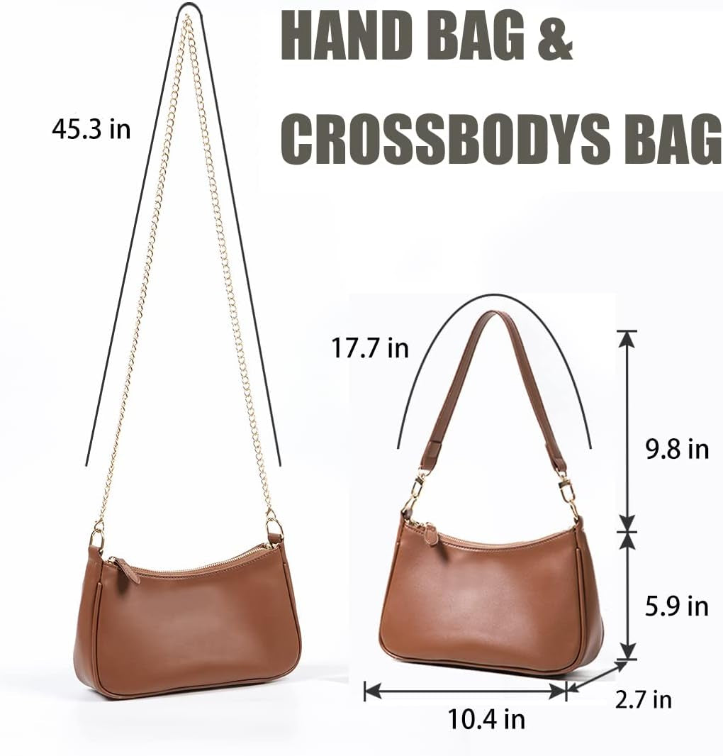 Clutch Tote Handbags with 2 Removable Straps and Zipper Closure Crossbody Bags Shoulder Purse Handbag for Women…