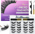 10 Pairs Magnetic Cat Eye Eyelashes with Natural Eyeliner 3D Magnetic Eyelashes with Natural Look Eyeliner Magnetic Eyelashes 19.8Cm*14.5Cm*1.5Cm