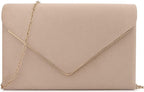 Clutch Purse for Women Evening Bags Handbags for Wedding Party Cocktail Prom Faux Suede Crossbody Shoulder Bag