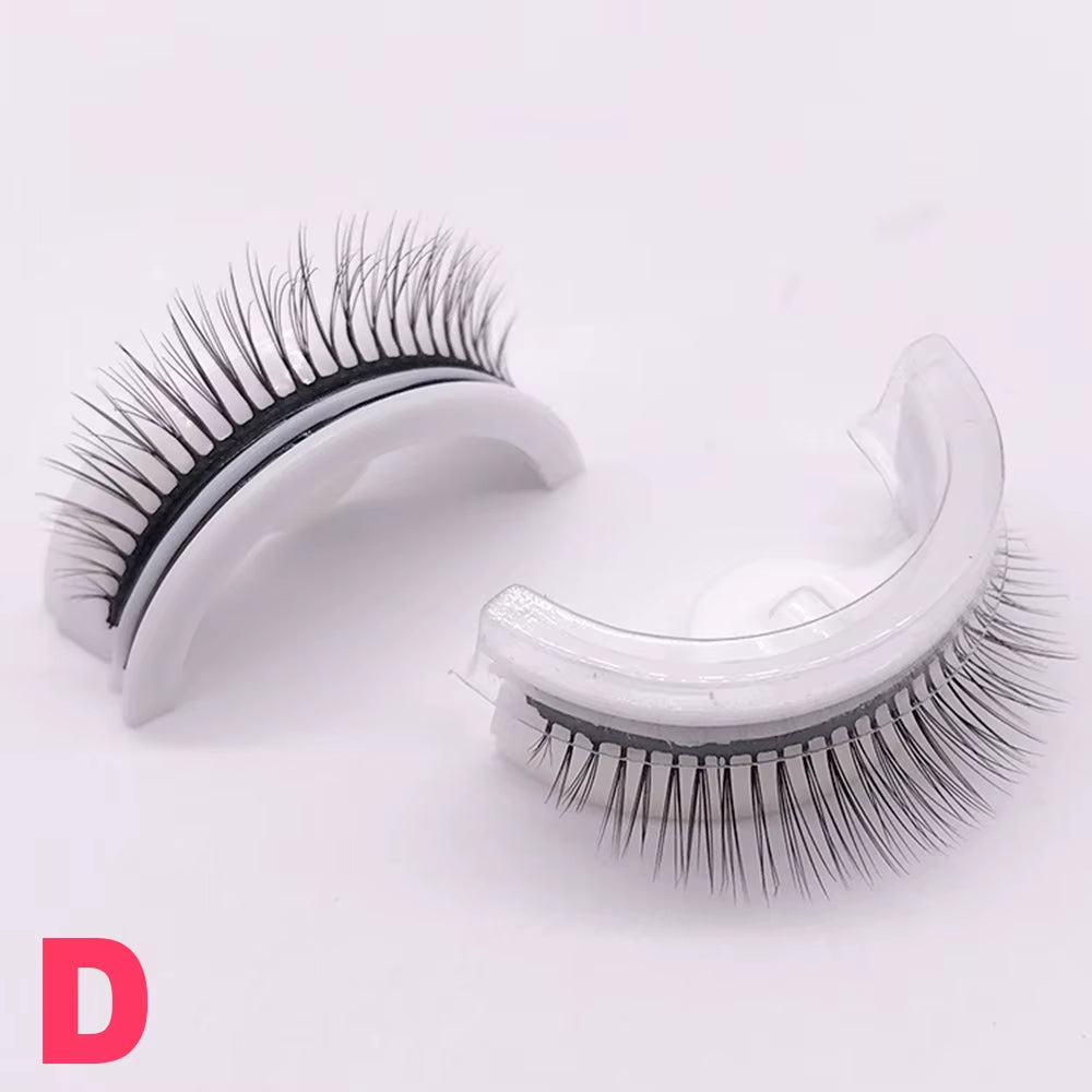 1 Pair Reusable Self Adhesive False Eyelashes Natural Long Thick Fake Eye Lashes