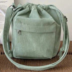 1 Pcs Women Messenger Bag Soft Slouchy Wallet Travel Bucket Bag Fashion Tote Handbag Padded Shoulder Drawstring Small Purse