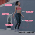 Muza Skipping Rope Adult for Home Exercise & Body Fitness Men, Women and Kids | Speed Jumping Rope with Non Slip Handle | Adjustable Skipping Rope for Fitness, Crossfit and MMA (Pink)