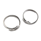 Opening Finger Ring Silver Color Exquisite Jewelry Ring Creative Couple Loving Hugs Ring Adjustable Jewelry Gift for Women Men