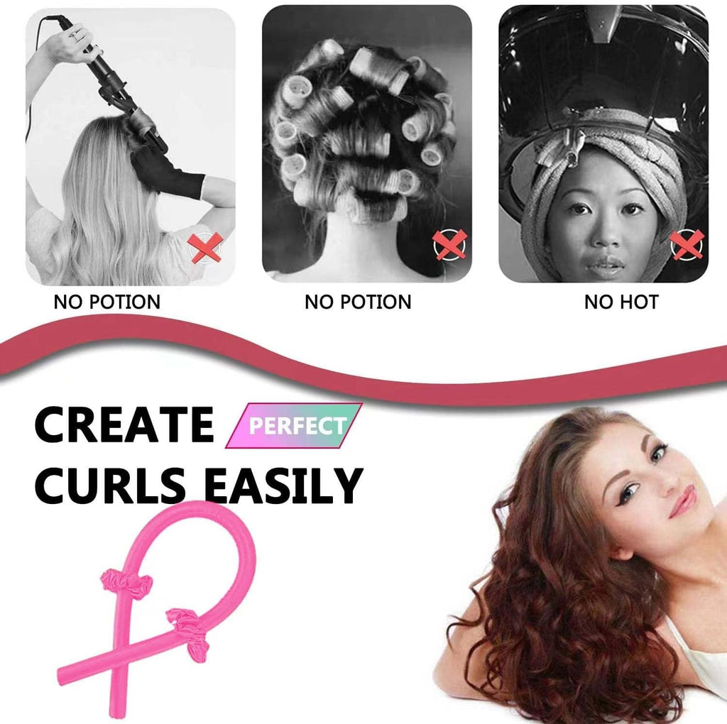 Heatless Hair Curlers，Heatless Curling Rod Headband Lazy Curler Set, No Heat Hair Rollers for Long Hair Silk Hair Wrap for Sleeping DIY Hair Styling Tools for Women