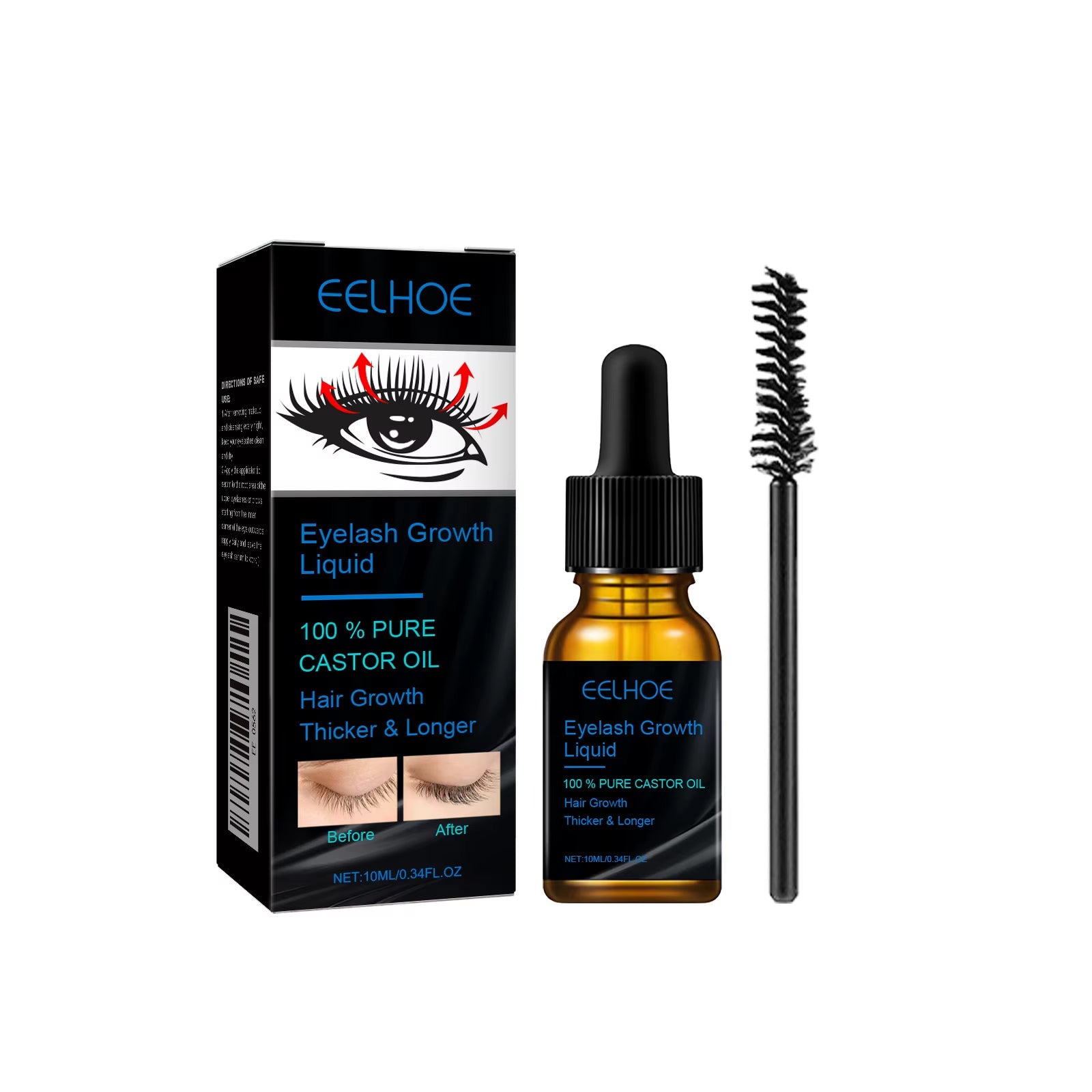 Castor Eyelash Growth Oil Daily Natural Curly Eyelash Lasting Effect Nourishing Improve Hair Growth Eyelash Care Oil