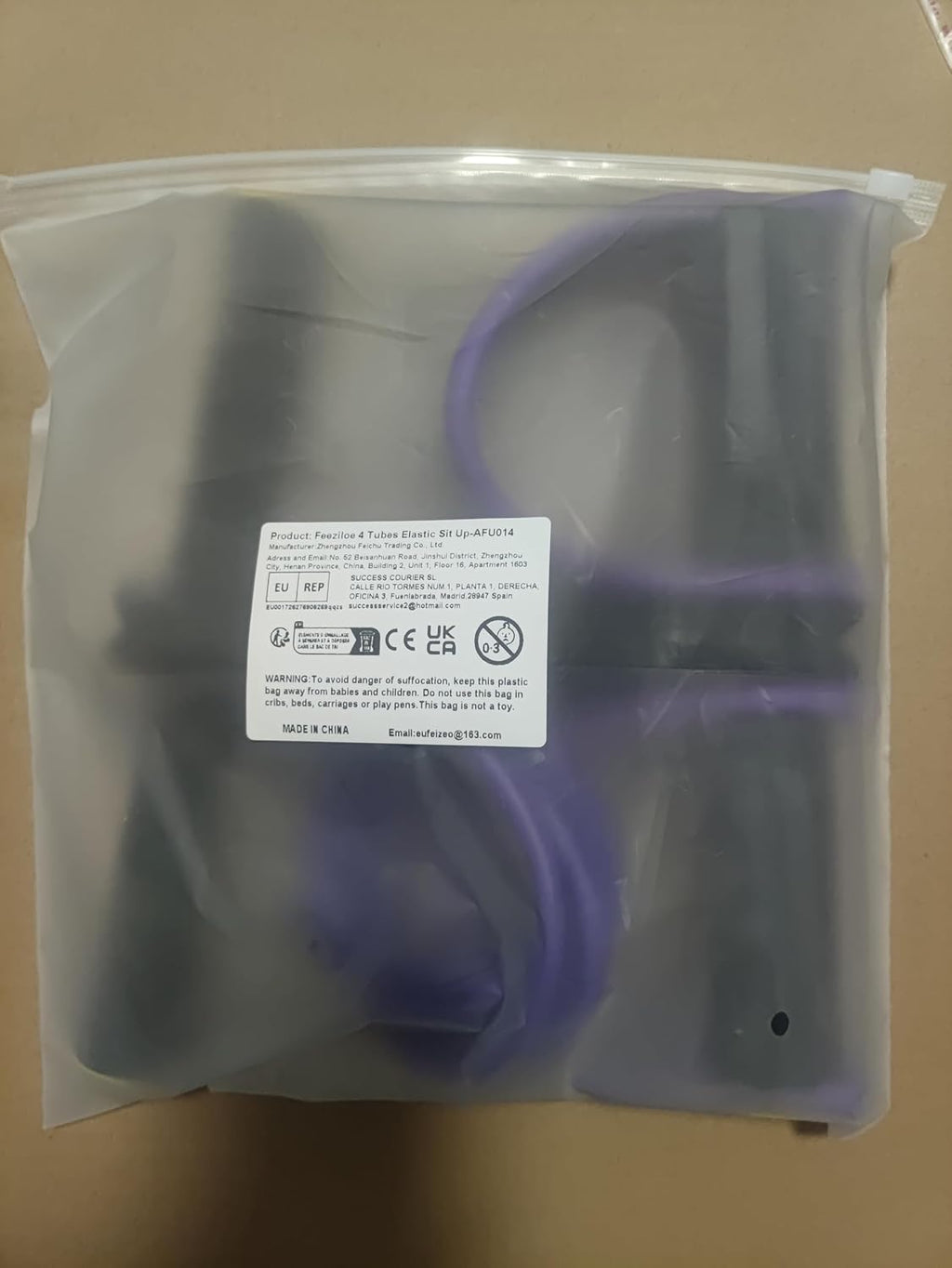 4 Tubes Elastic Sit up Pull Rope with Foot Pedal, Abdominal, Leg, Waist Exerciser for Home Gym Yoga, Fitness