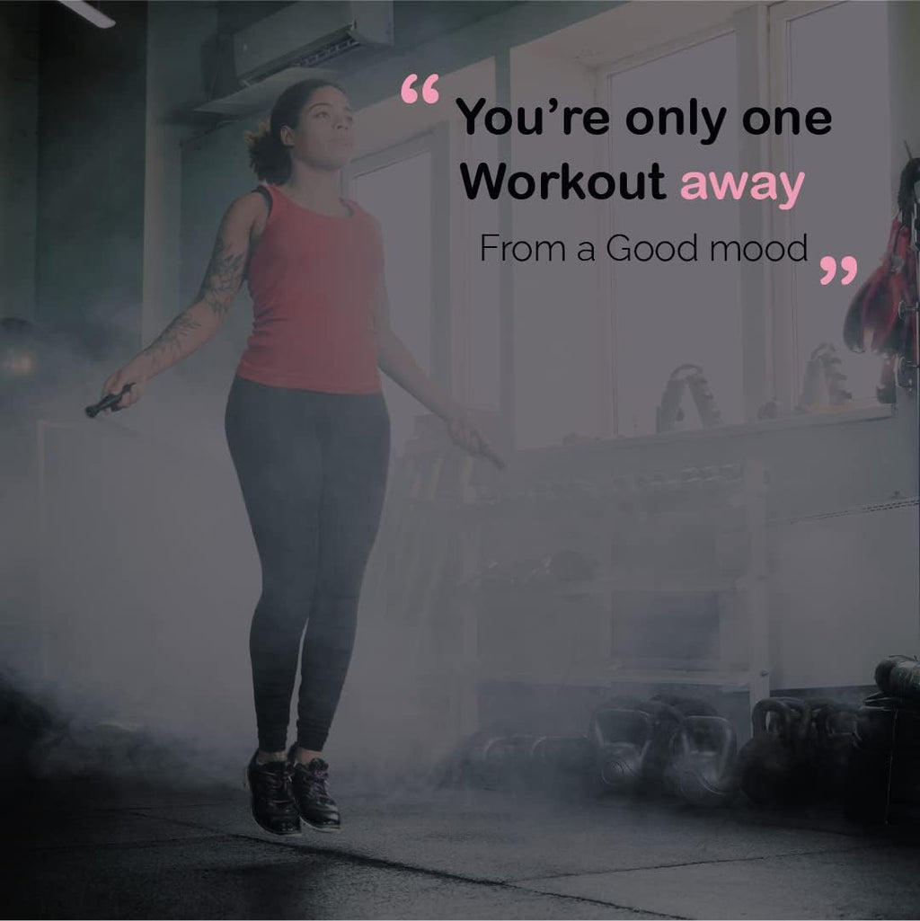 Muza Skipping Rope Adult for Home Exercise & Body Fitness Men, Women and Kids | Speed Jumping Rope with Non Slip Handle | Adjustable Skipping Rope for Fitness, Crossfit and MMA (Pink)