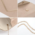 Clutch Purse for Women Evening Bags Handbags for Wedding Party Cocktail Prom Faux Suede Crossbody Shoulder Bag