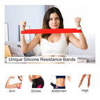 Resistance Bands, [Set of 5] Skin-Friendly Resistance Fitness Exercise Loop Bands with 5 Different Resistance Levels - Carrying