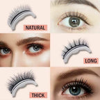 1 Pair Reusable Self Adhesive False Eyelashes Natural Long Thick Fake Eye Lashes
