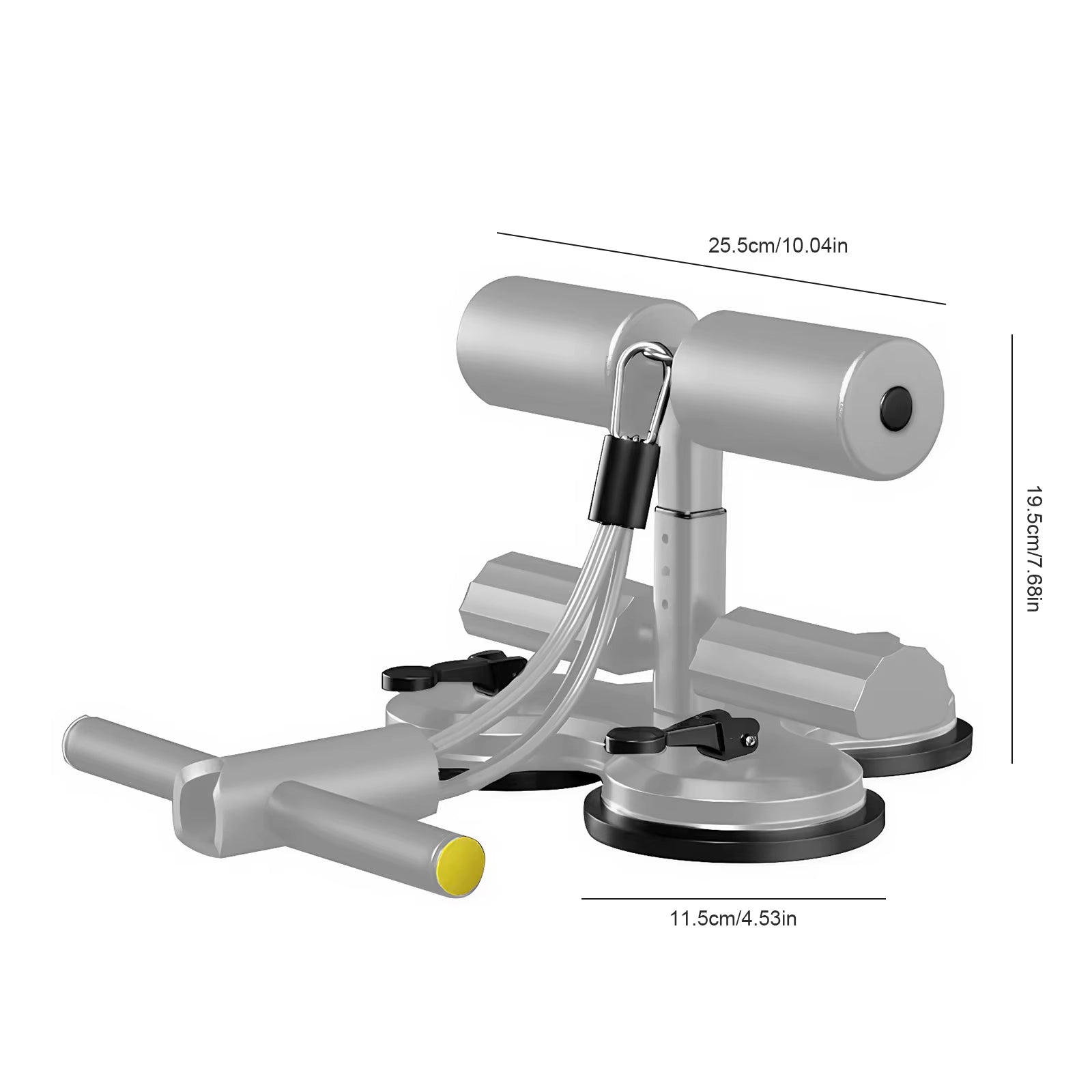 Sit-Up Assistant Device 3 Suction Cups Adjustable Ankle Support Elastic Band Core Workout Trainer for Fitness Abdominal Arms Leg