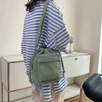 1 Pcs Women Messenger Bag Soft Slouchy Wallet Travel Bucket Bag Fashion Tote Handbag Padded Shoulder Drawstring Small Purse