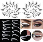 Eye Makeup Template Stickers, 24Pcs Template Eye Makeup Tools, Nine-Tailed Fox Eyeshadow Eyeliner Makeup Tools