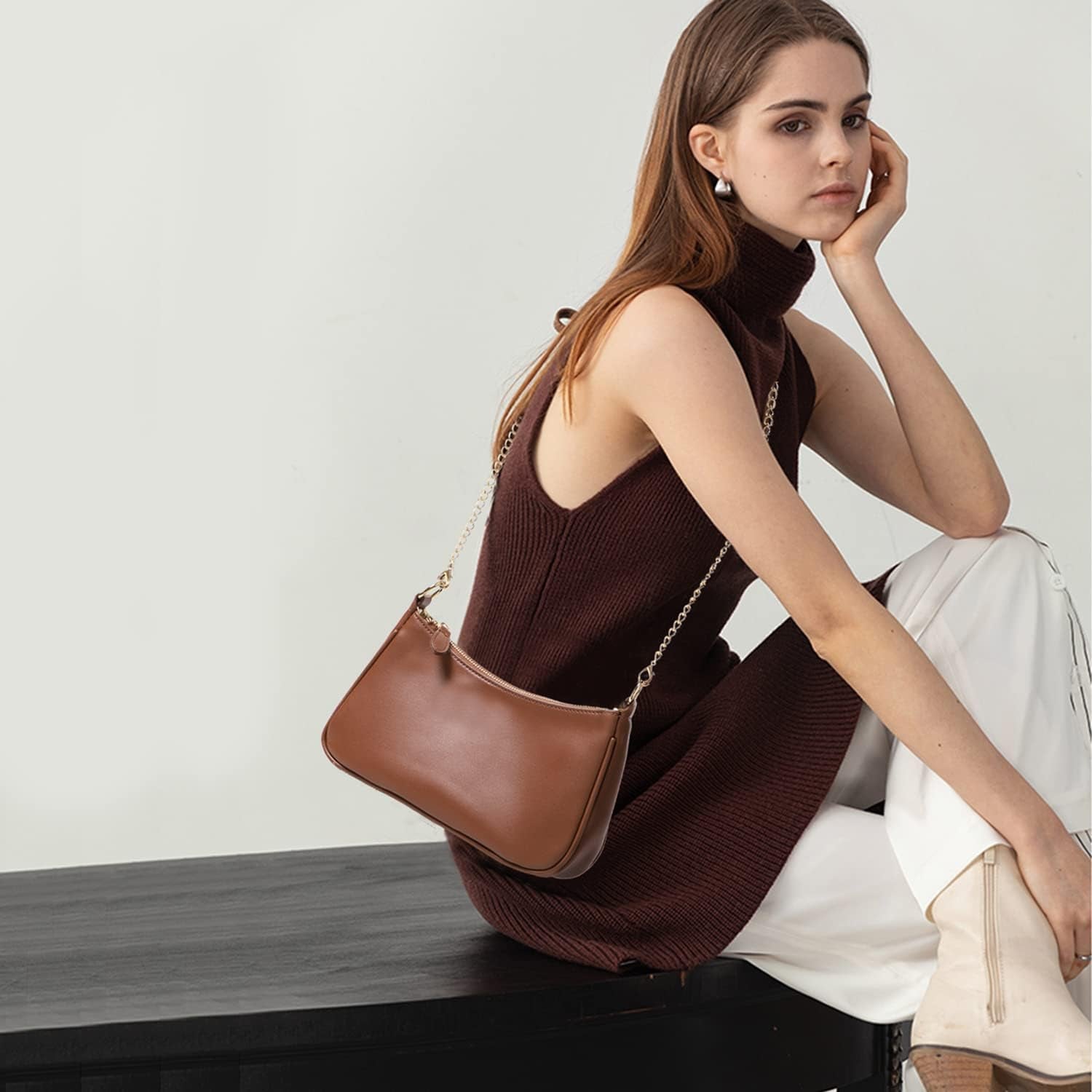 Clutch Tote Handbags with 2 Removable Straps and Zipper Closure Crossbody Bags Shoulder Purse Handbag for Women…