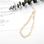 Alloy Pendant Necklace Love Heart Pendant Fashion Women Chunky Chain Necklace OT Buckle for Gift for Party Wedding Travel