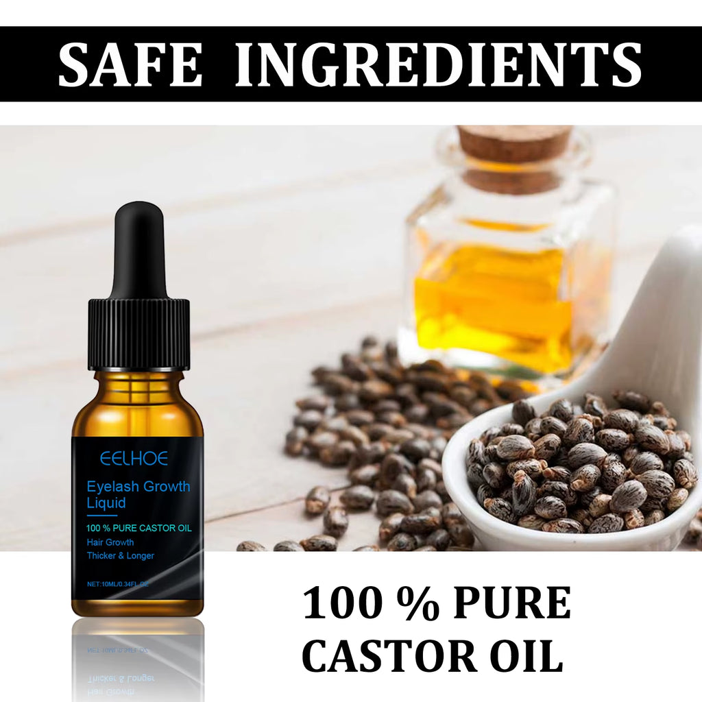 Castor Eyelash Growth Oil Daily Natural Curly Eyelash Lasting Effect Nourishing Improve Hair Growth Eyelash Care Oil