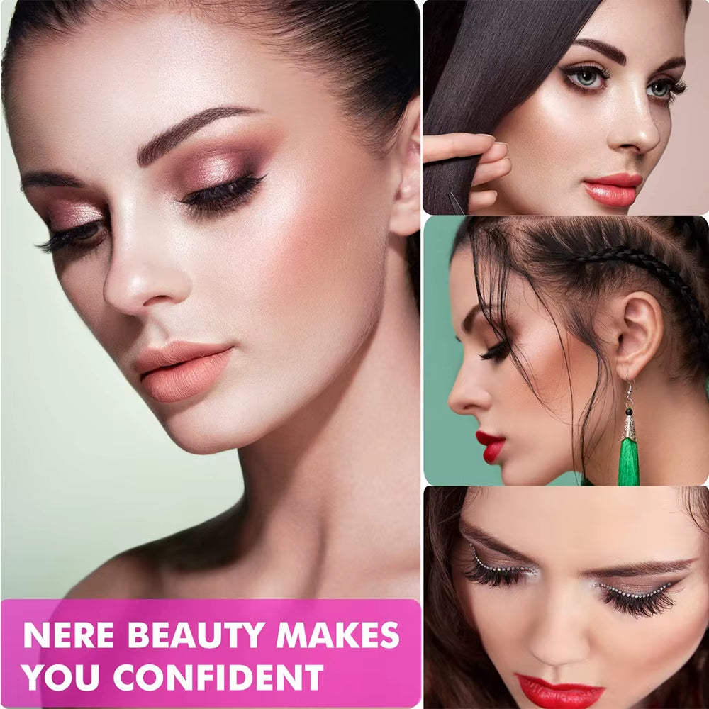 1 Pair Reusable Self Adhesive False Eyelashes Natural Long Thick Fake Eye Lashes