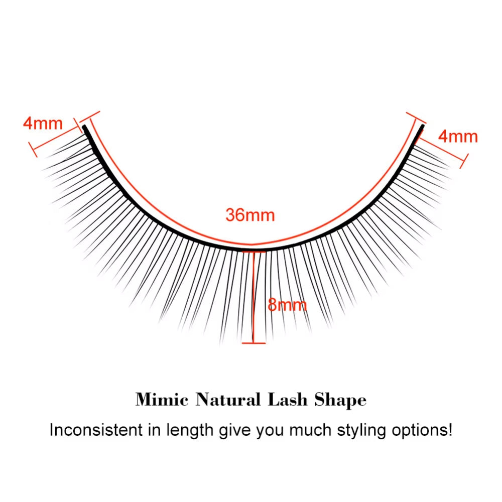 10 Pairs Training Lashes False Eyelashes Extension Tool for Makeup Practice UK