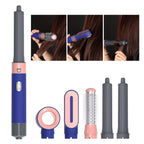 Professional 5-In-1 Hair Dryer Brush Curling Iron with Fast Heating Diffuser & Comb Attachments for Hair Styling