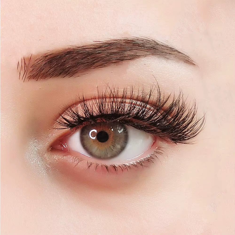 1 Pair Reusable Self Adhesive False Eyelashes Natural Long Thick Fake Eye Lashes