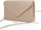 Clutch Purse for Women Evening Bags Handbags for Wedding Party Cocktail Prom Faux Suede Crossbody Shoulder Bag