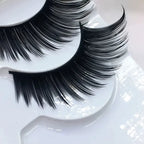 5 Pairs Black False Eyelashes Exaggerated Thick Lashes Cat-Eye Fluffy Faux Mink Lashes for Daily & Party Makeup