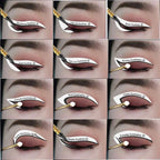 Eye Makeup Template Stickers, 24Pcs Template Eye Makeup Tools, Nine-Tailed Fox Eyeshadow Eyeliner Makeup Tools