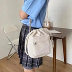 1 Pcs Women Messenger Bag Soft Slouchy Wallet Travel Bucket Bag Fashion Tote Handbag Padded Shoulder Drawstring Small Purse